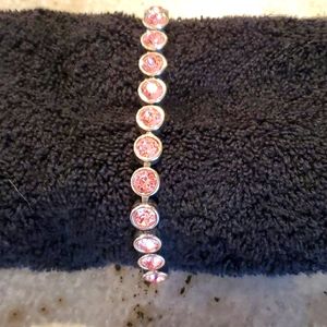 Pink Swarovski crystal bracelet